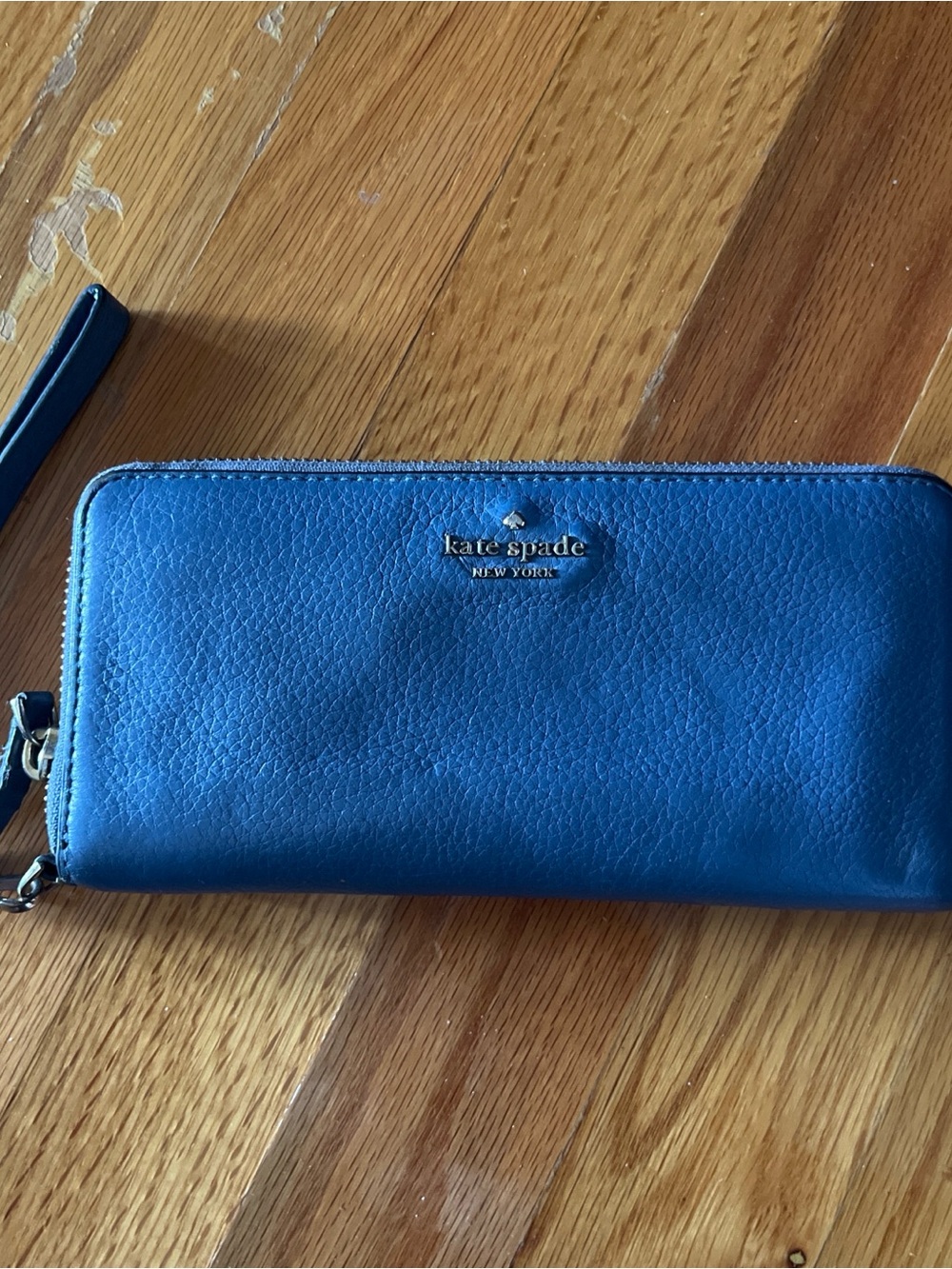 kate spade Blue Zip Around Wristlet Wallet